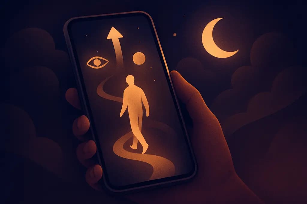 Dream illustration: Phone Predicting Your Next Move