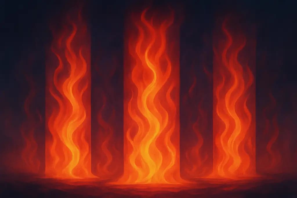 Dream illustration: Pillars or walls of fire