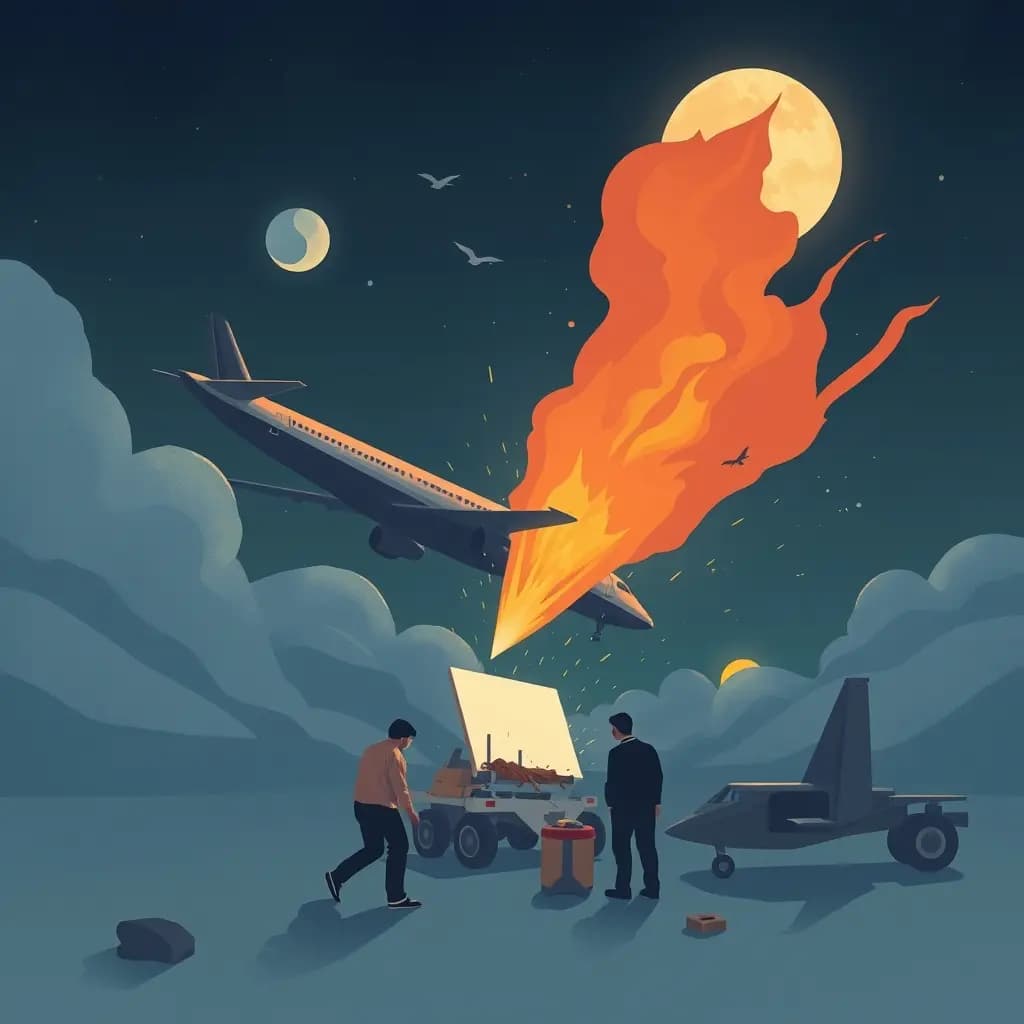 Dream illustration: Plane crash or airplane emergency