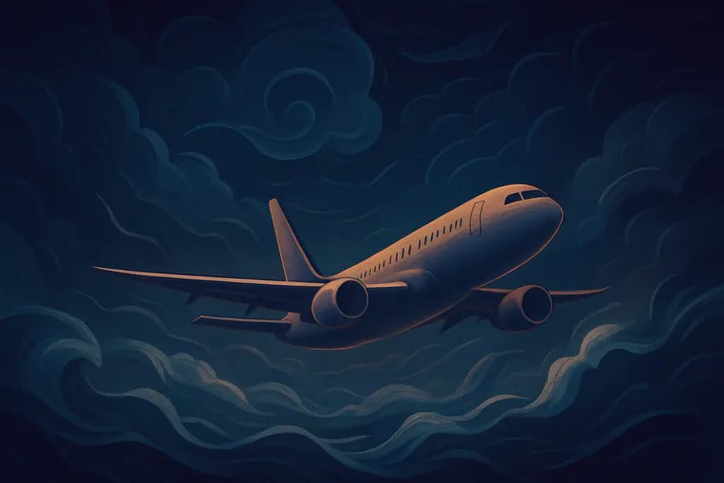 Dream illustration: Plane with severe turbulence