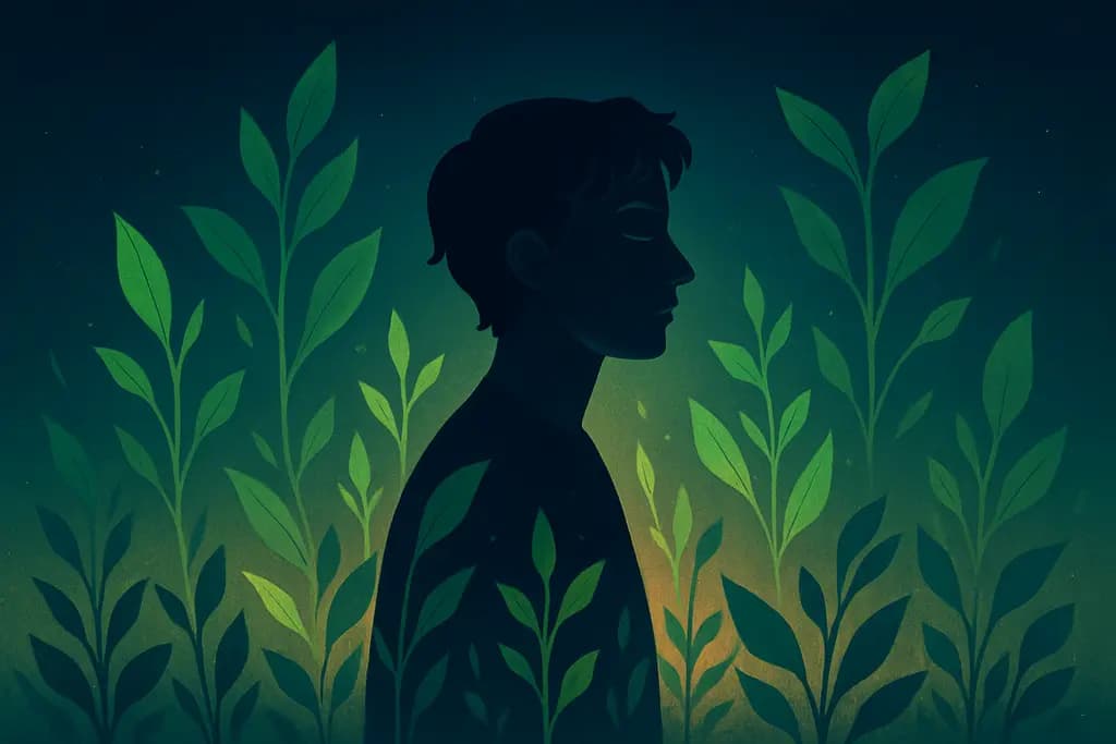 Dream illustration: Plants growing rapidly around you