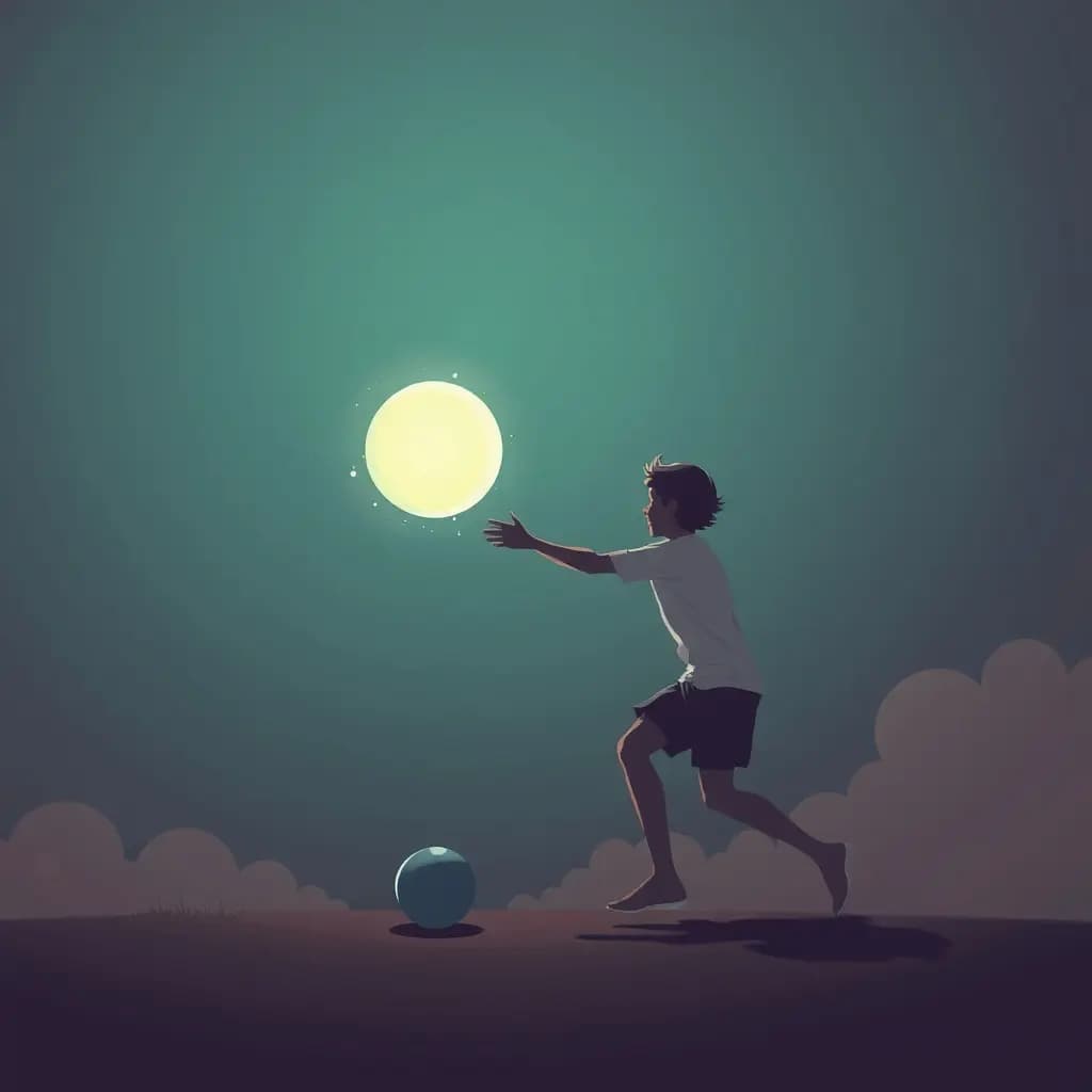 Dream illustration: Playing with invisible ball