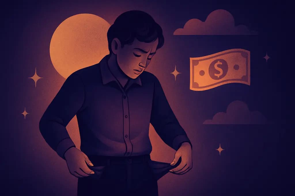 Dream illustration: Pockets empty or money gone