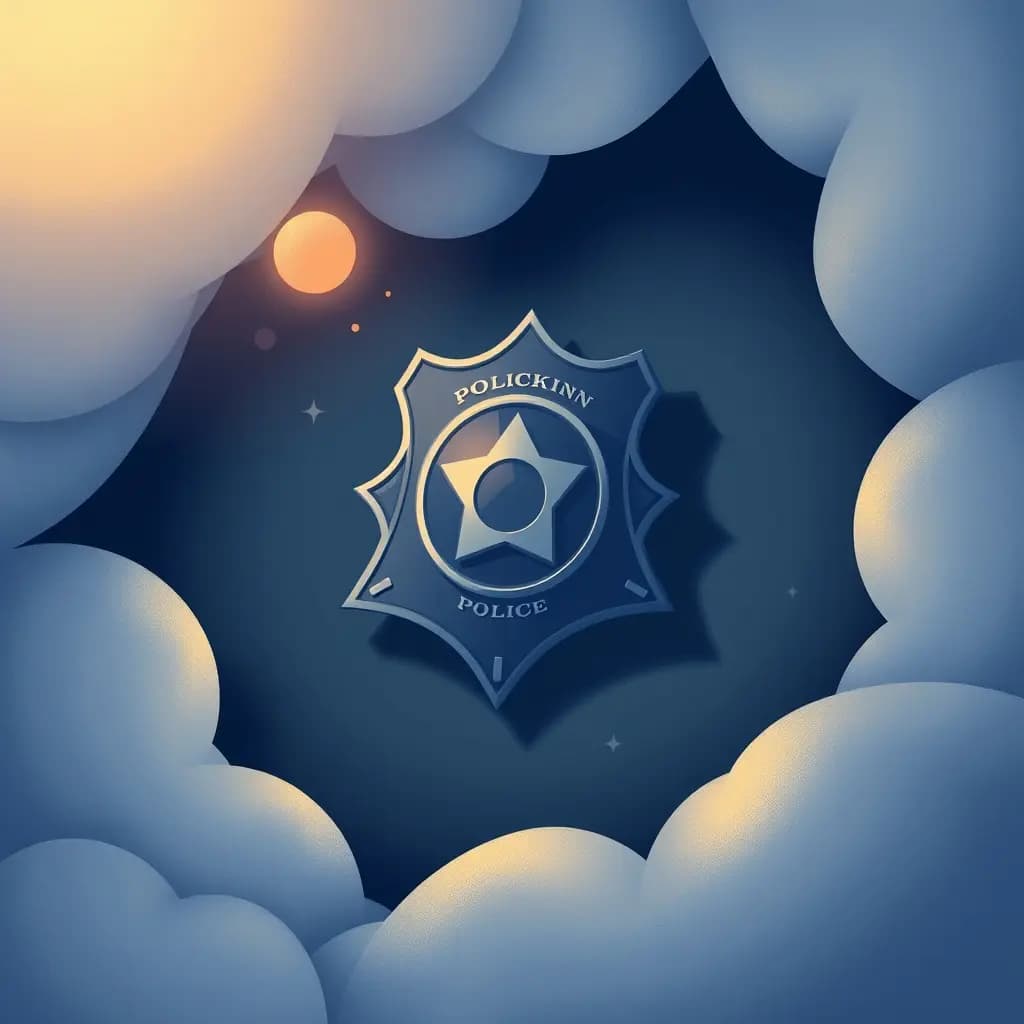 Dream illustration: Police badge swapped