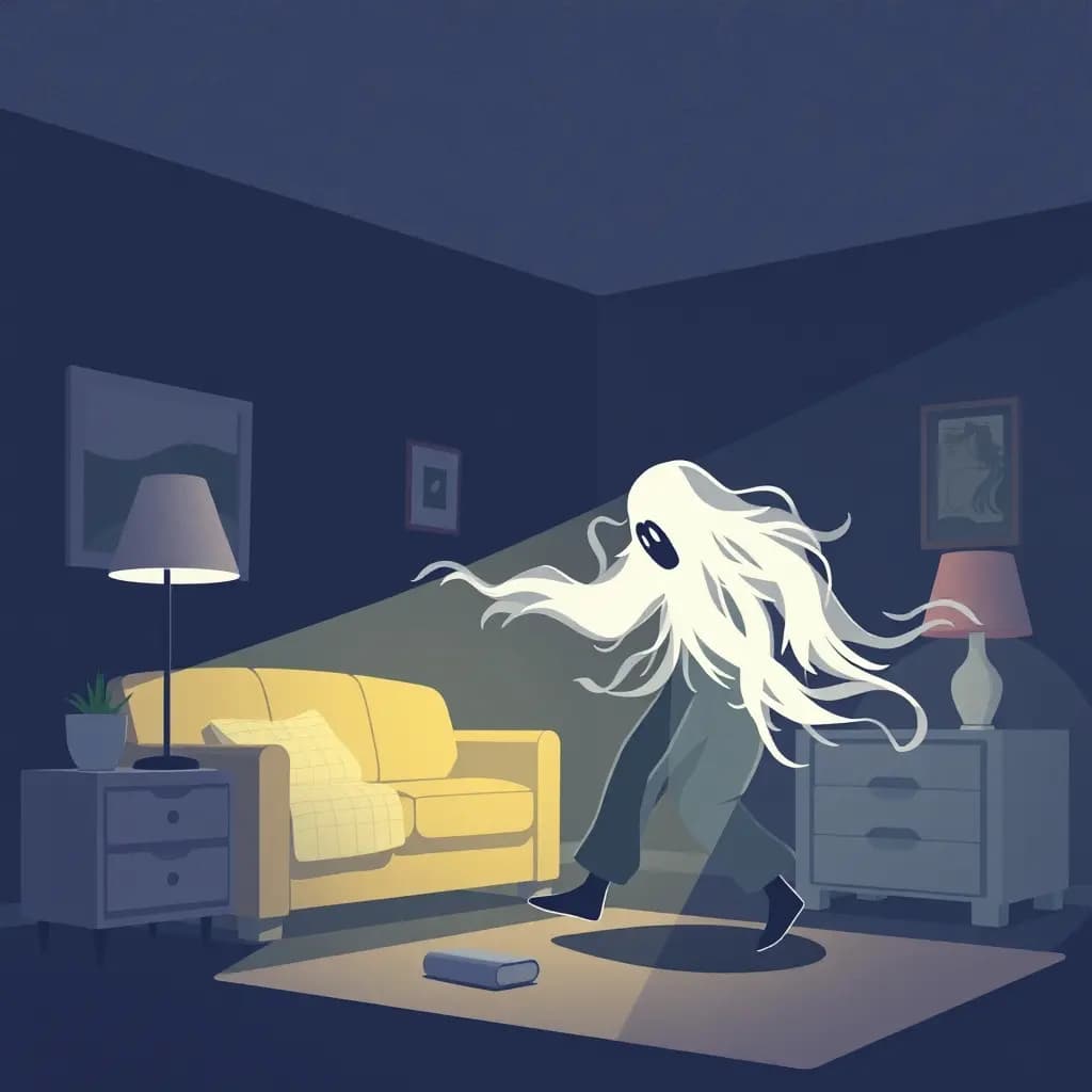 Dream illustration: Poltergeist moves furniture