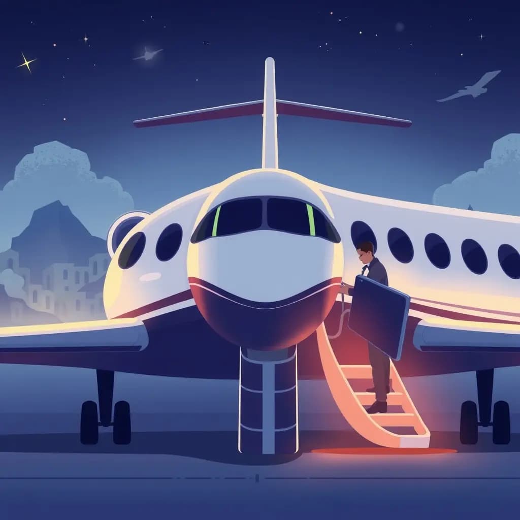 Dream illustration: Private jet boarded by stranger