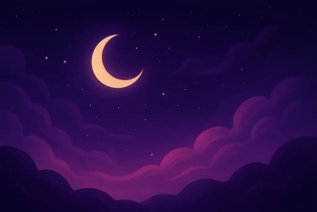 Dream illustration: Purple sky