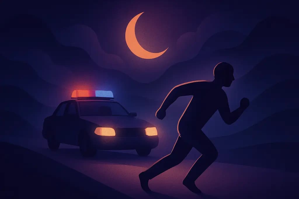 Dream illustration: Pursued by police dream
