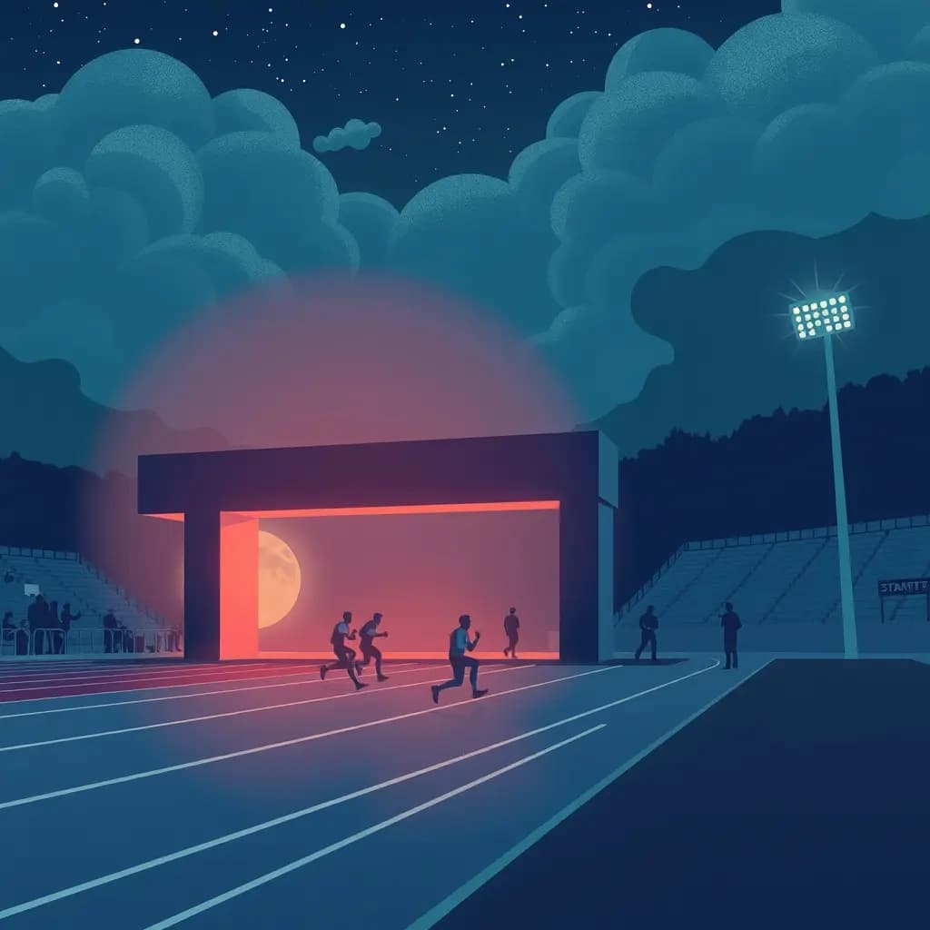 Dream illustration: Race finishes at start line