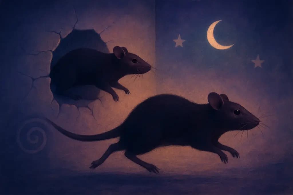 Dream illustration: Rats running through walls