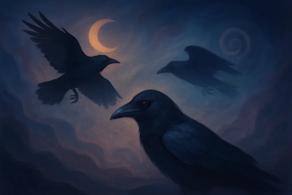 Dream illustration: Ravens appearing
