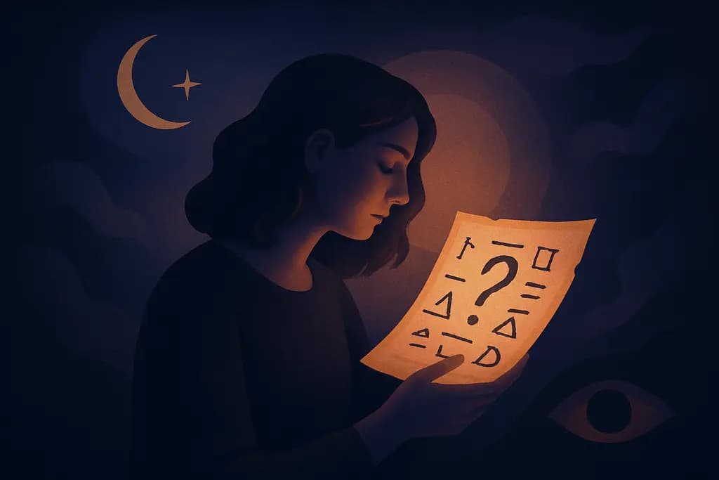 Dream illustration: Receiving a cryptic riddle