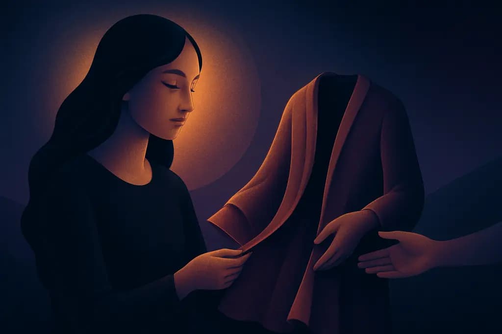 Dream illustration: Receiving a garment that changes size