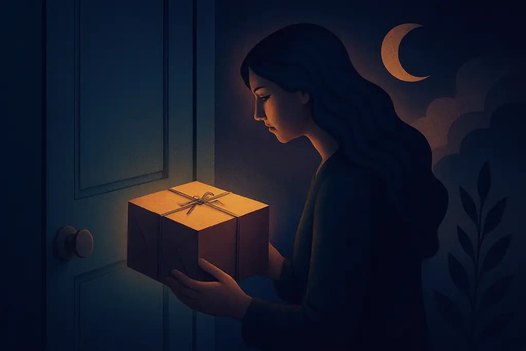 Dream illustration: Receiving a mysterious package at your door