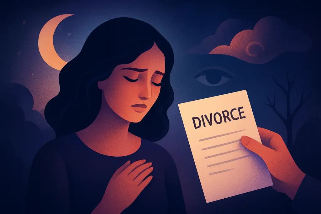 Dream illustration: Receiving divorce papers