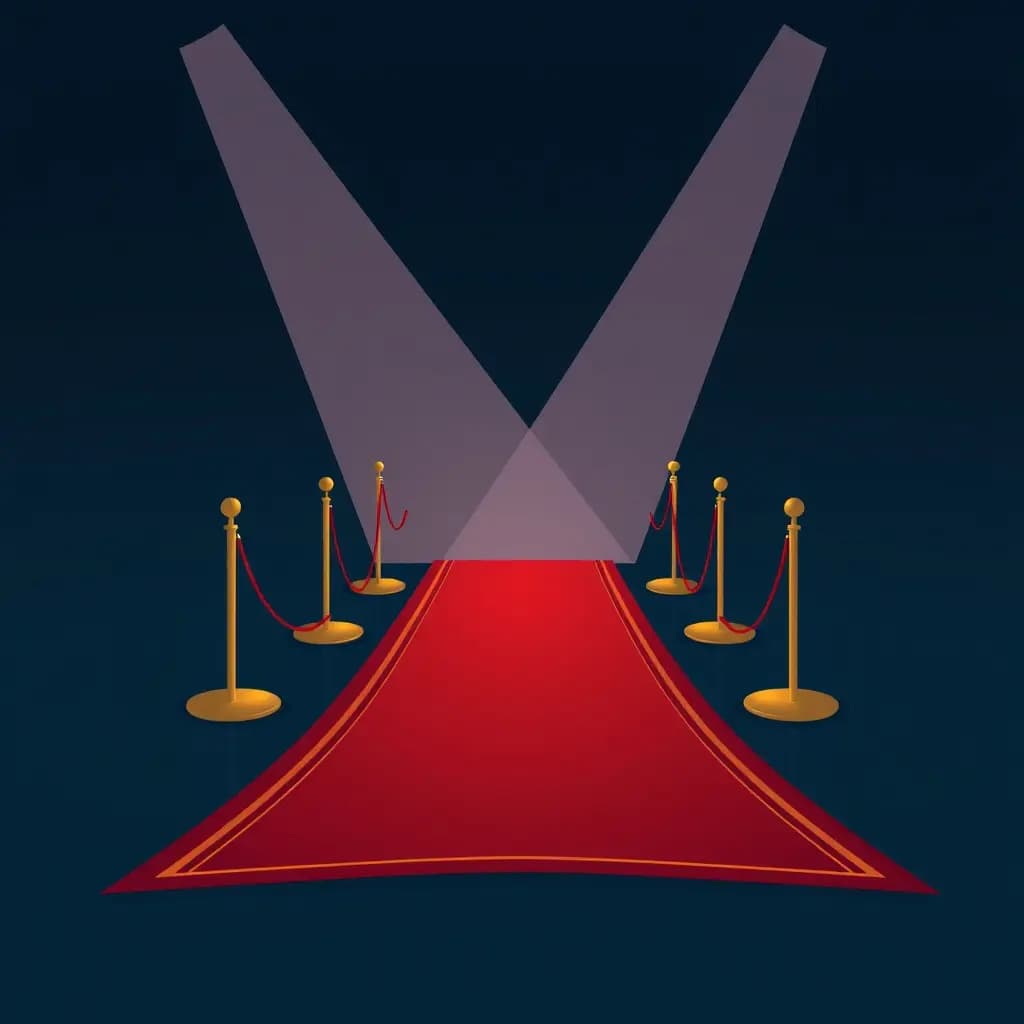 Dream illustration: Red carpet rolls away
