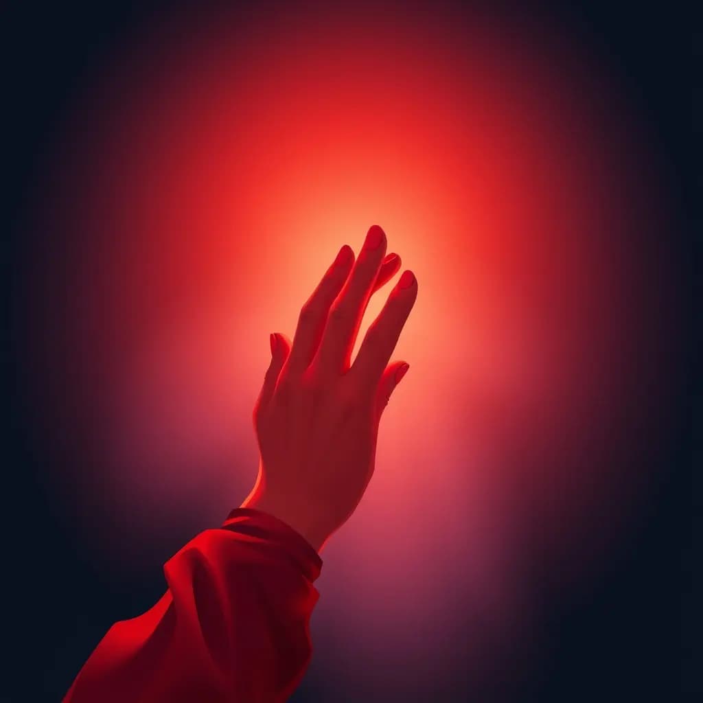 Dream illustration: Red hands