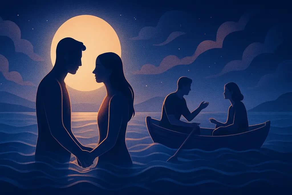 Dream illustration: relationships in water