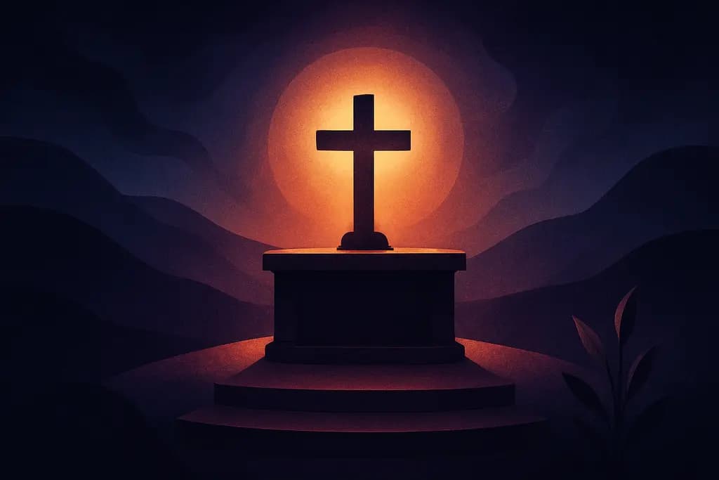 Dream illustration: Religious symbol appears (cross / altar)