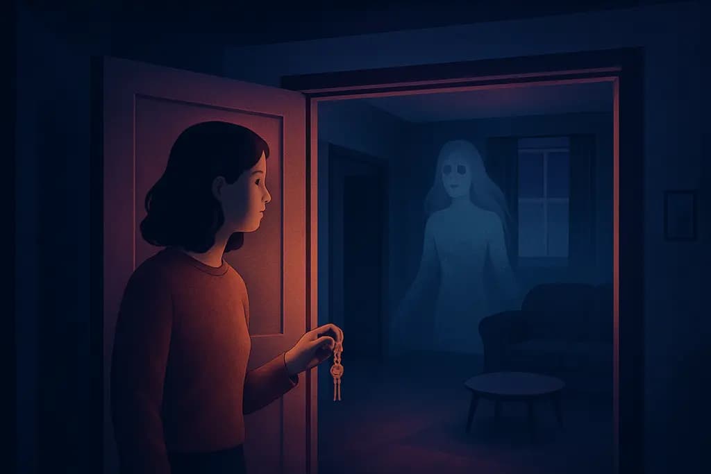 Dream illustration: renting an apartment that's haunted in my dream