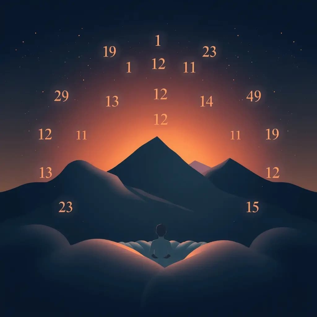 Dream illustration: Repeating number patterns (e.g., 1111)