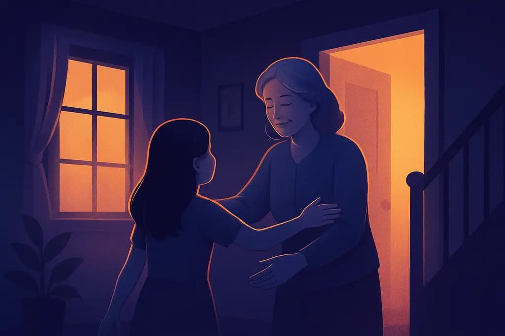 Dream illustration: reuniting with a deceased loved one in my childhood house