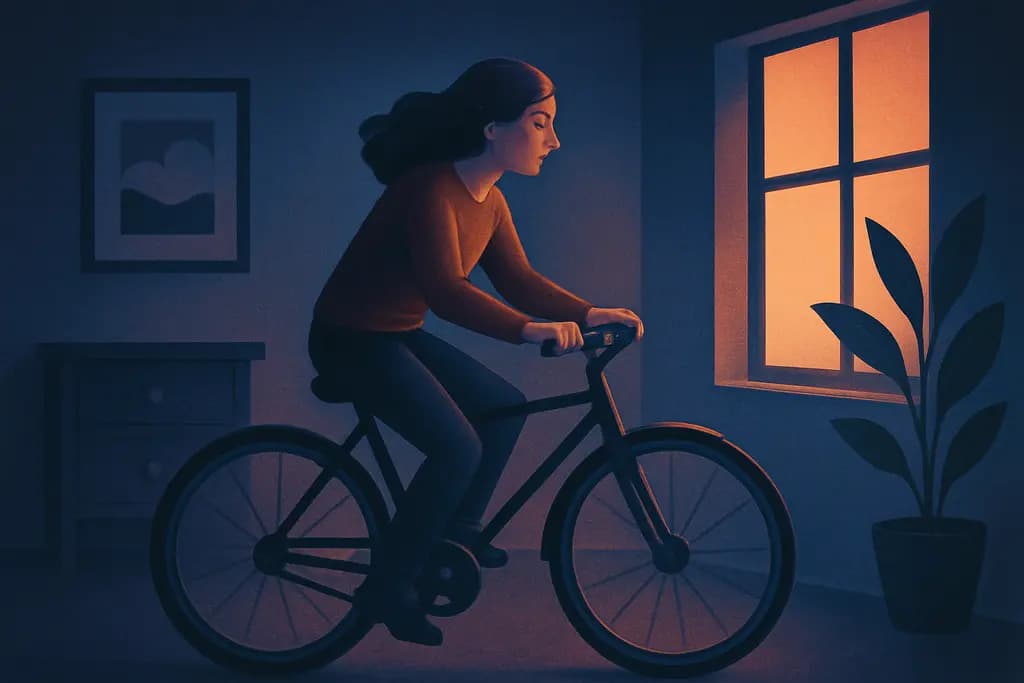 Dream illustration: Riding a Bike in house