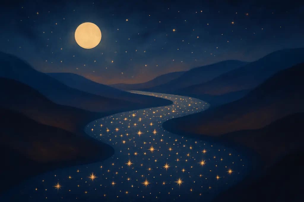 Dream illustration: River made of stars