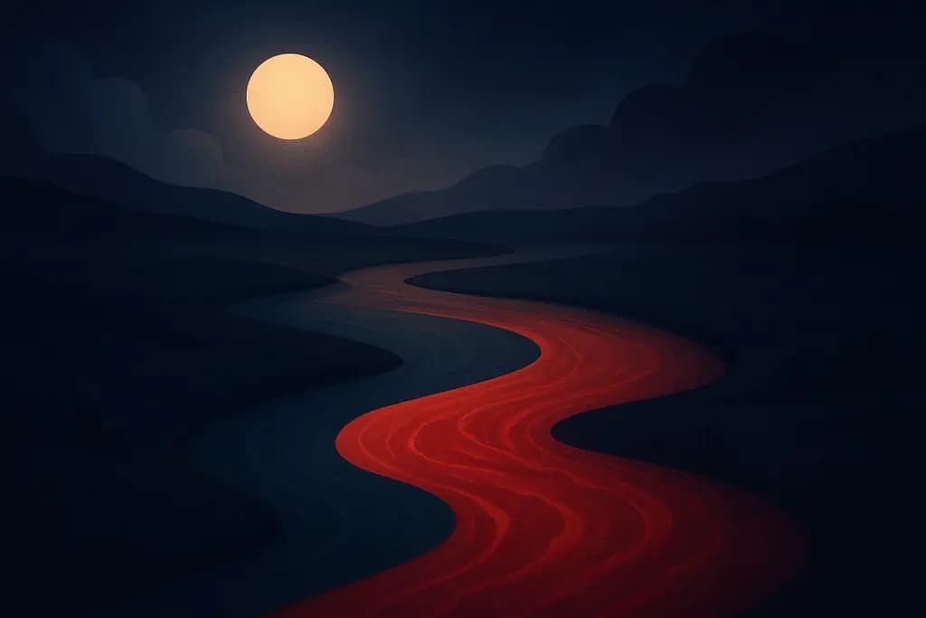 Dream illustration: River turning to blood