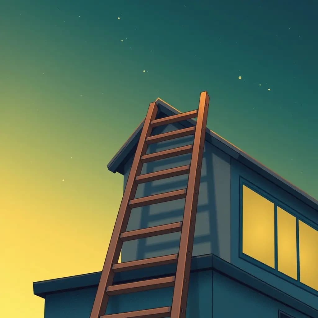 Dream illustration: Roof ladder missing rungs