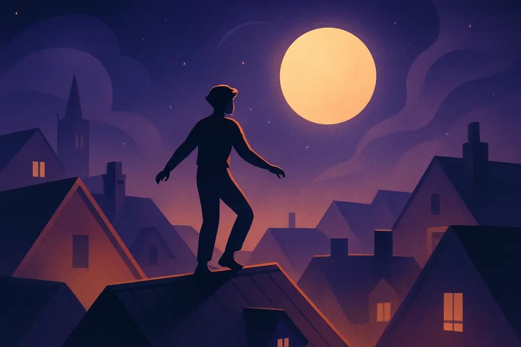 Dream illustration: Rooftops