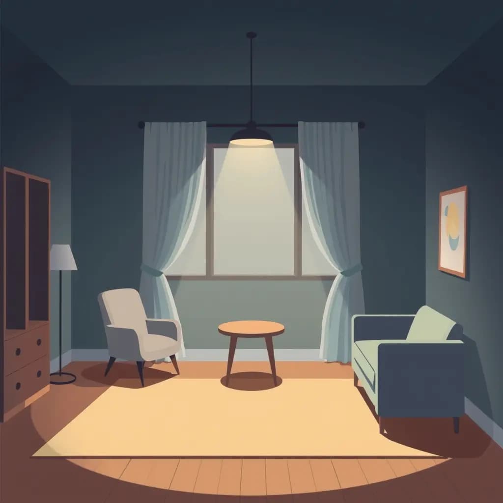 Dream illustration: Room with missing furniture