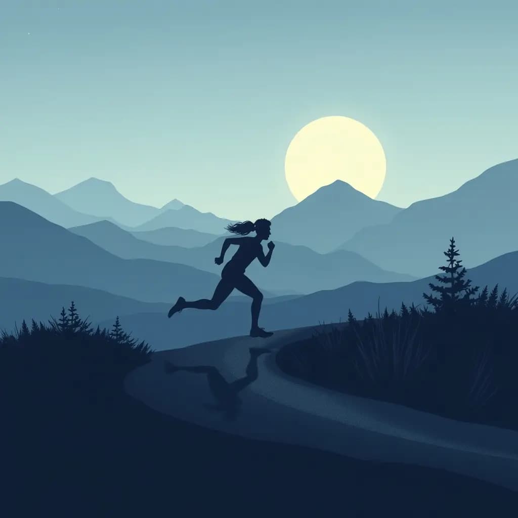 Dream illustration: Running but not getting anywhere (running in place)
