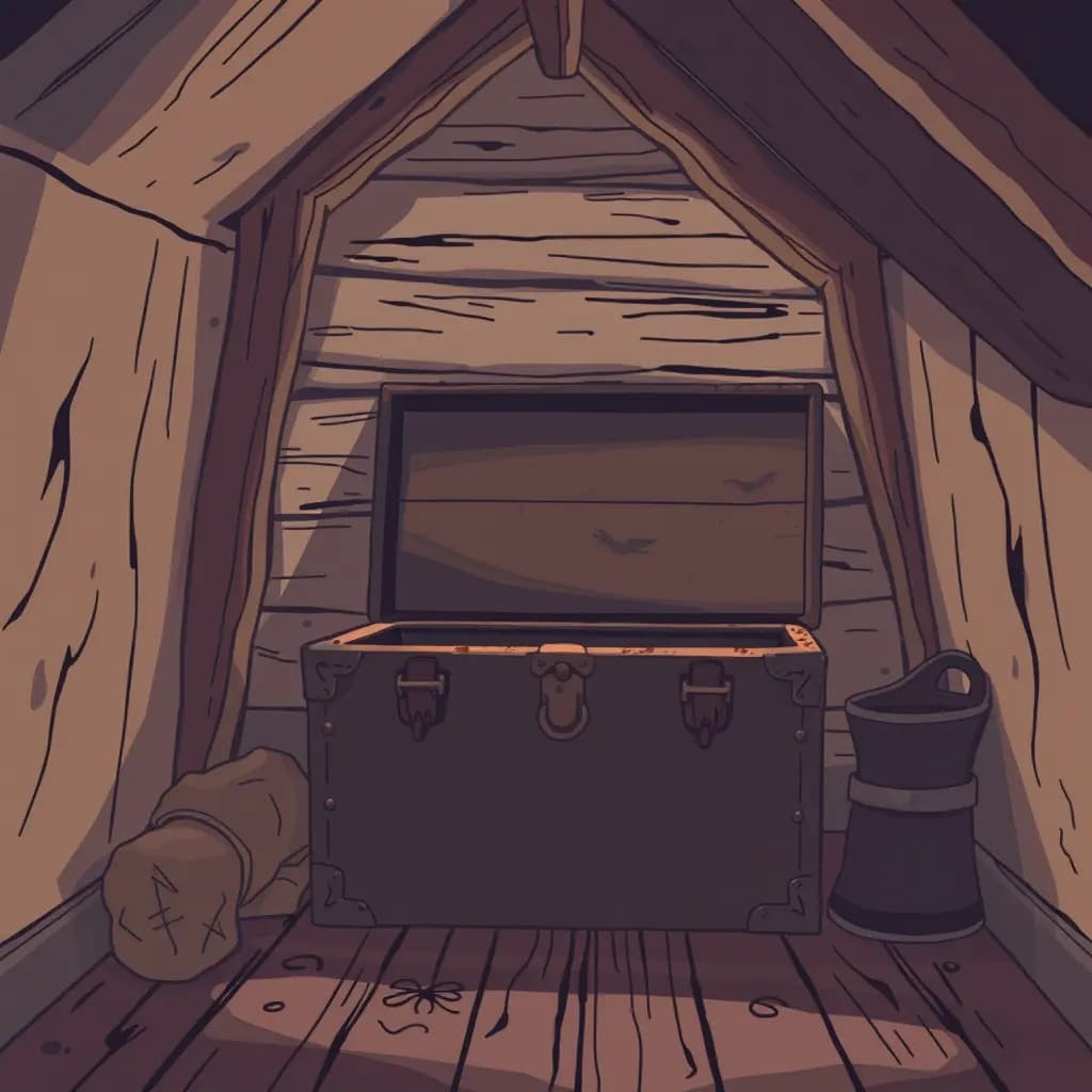 Dream illustration: Rusting Trunk in the Attic