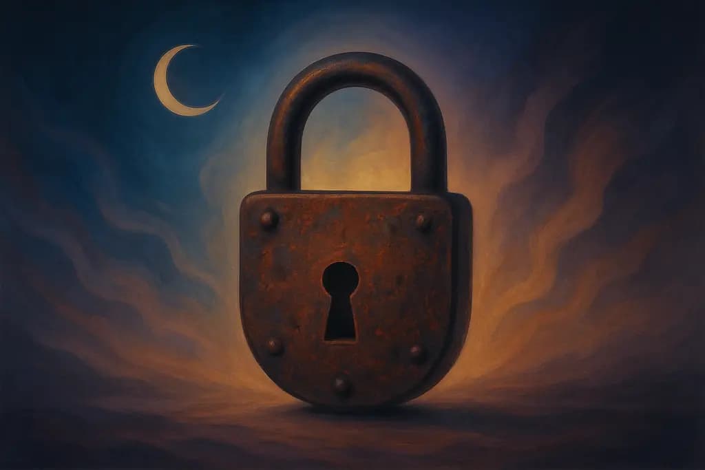 Dream illustration: Rusty lock