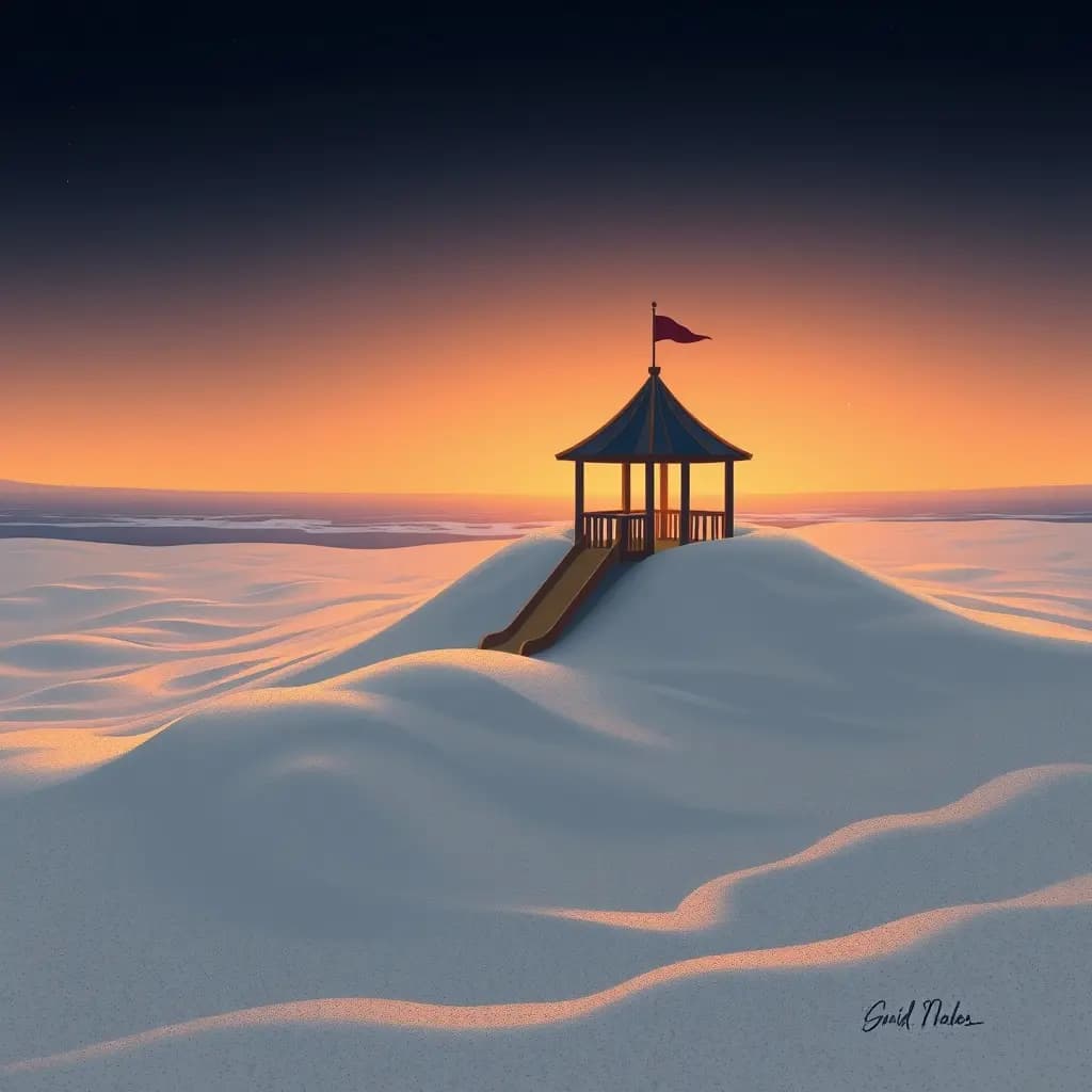 Dream illustration: Sand Swallowing a Playground