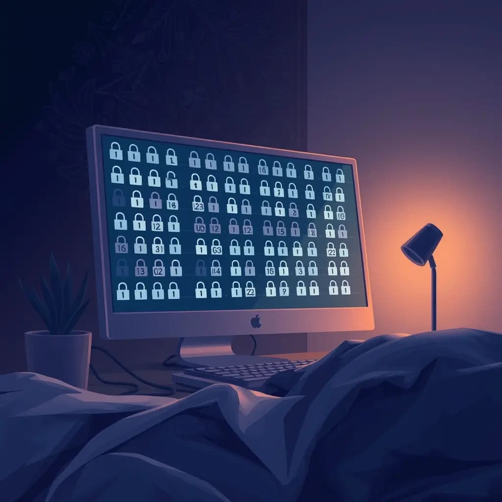 Dream illustration: Screen full of passwords