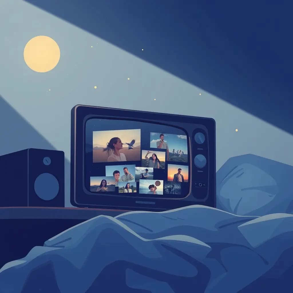 Dream illustration: Screen shows old memories