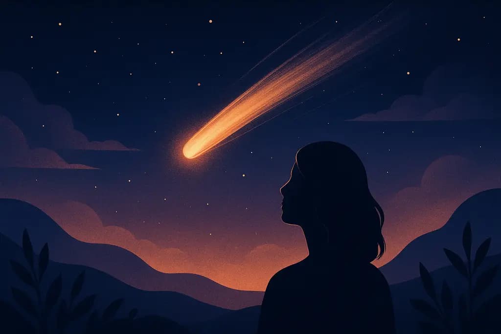 Dream illustration: Seeing a comet