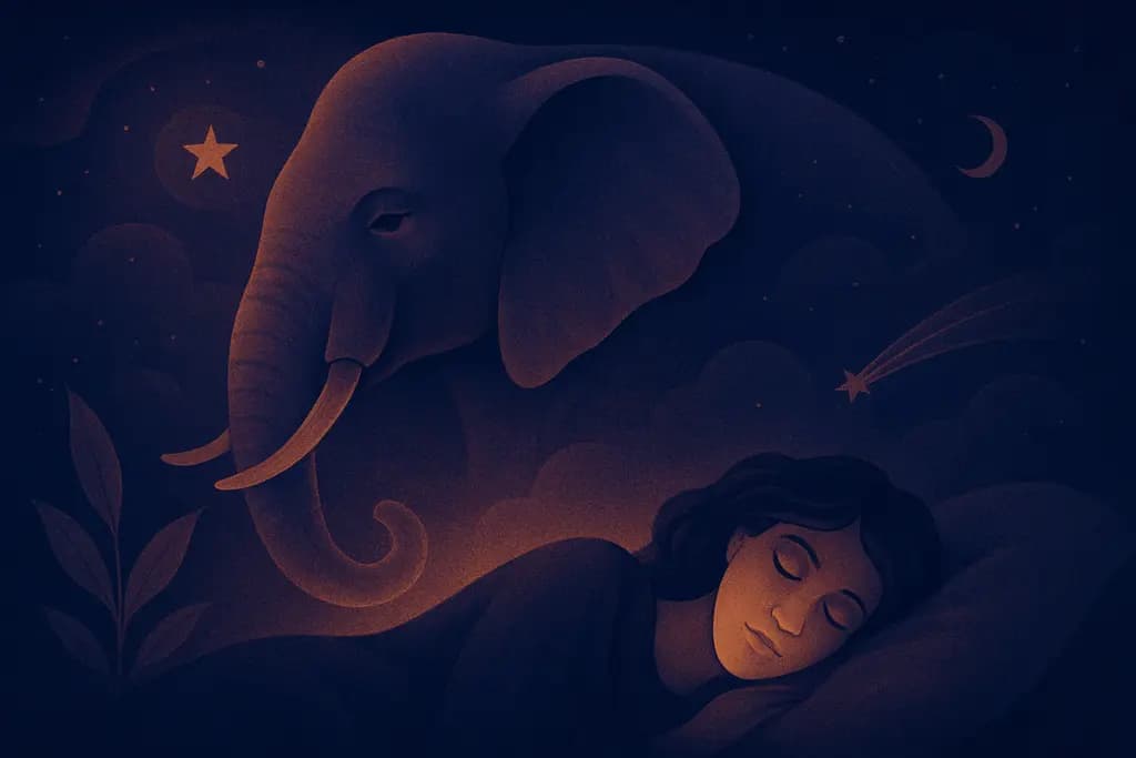 Dream illustration: Seeing a giant animal (elephant/whale)