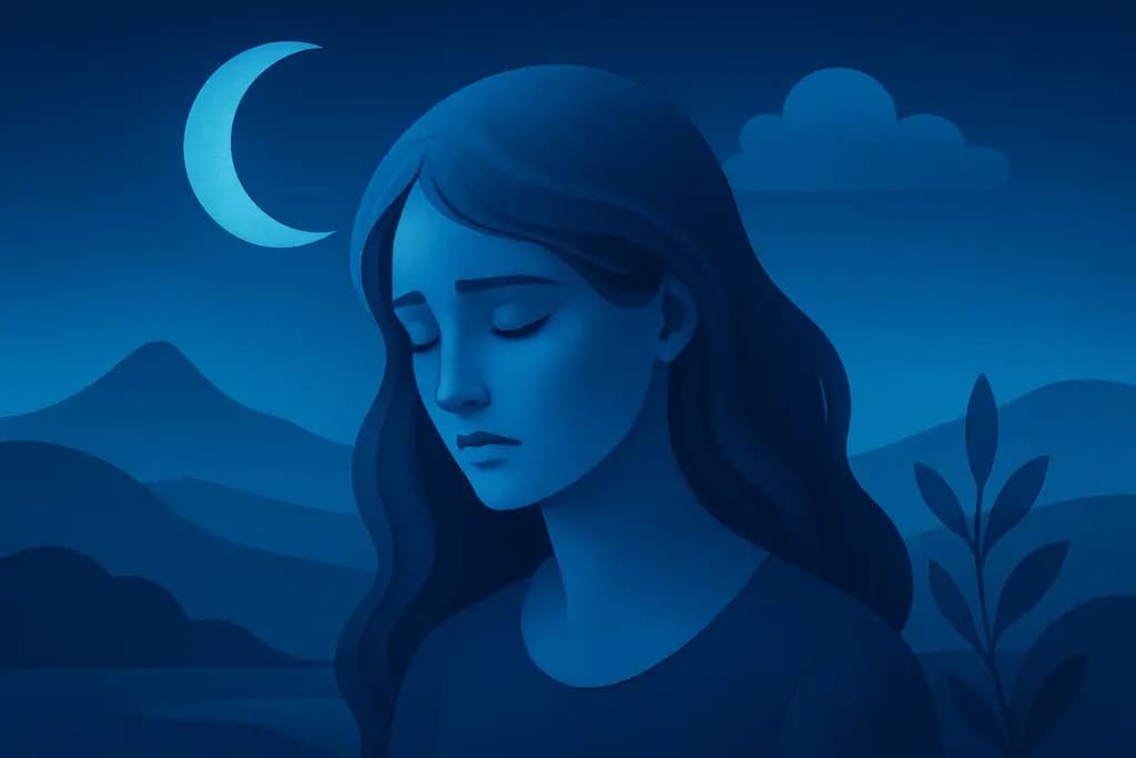 Dream illustration: Seeing everything tinged blue