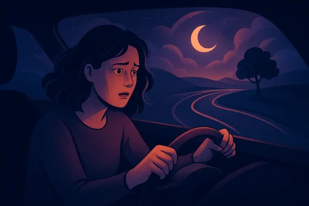 Dream illustration: seeing myself driving out of control dream meaning