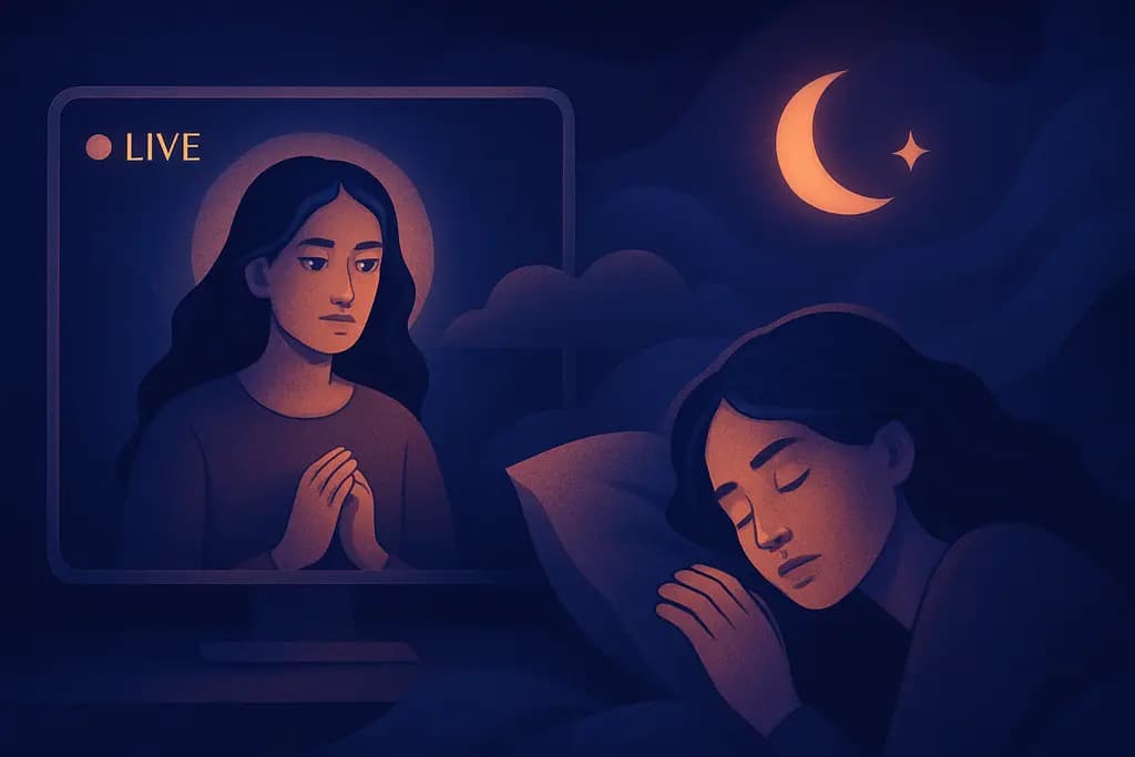 Dream illustration: seeing myself joining a live stream in a dream