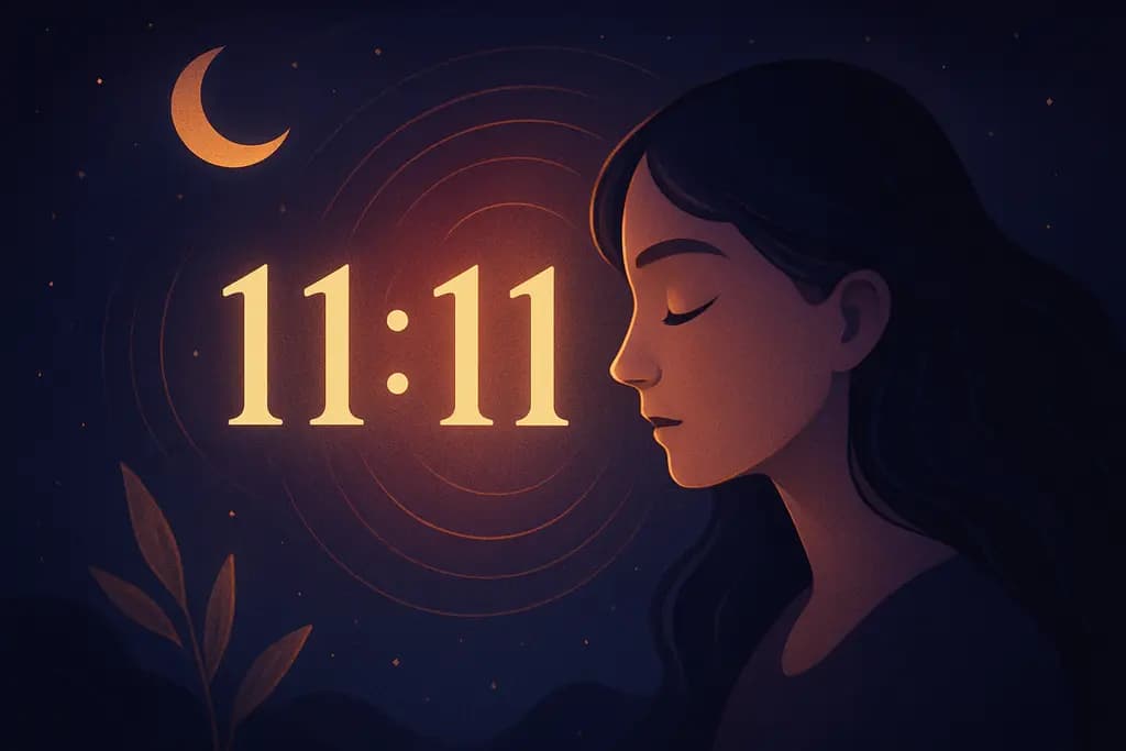 Dream illustration: Seeing Repeating Numbers (e.g., 11:11)