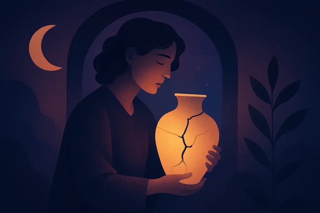 Dream illustration: seeing someone carrying a fragile object in a dream