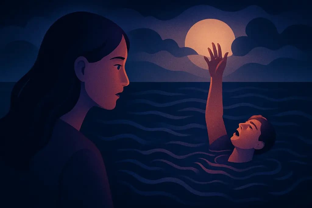 Dream illustration: seeing someone else drown dream meaning