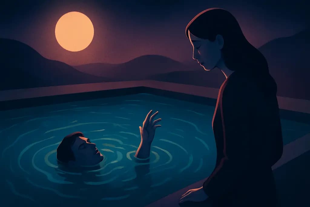 Dream illustration: seeing someone else drown in pool