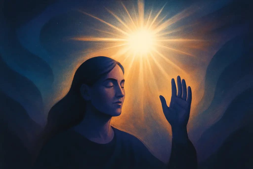 Dream illustration: seeing sudden blinding white light in a dream