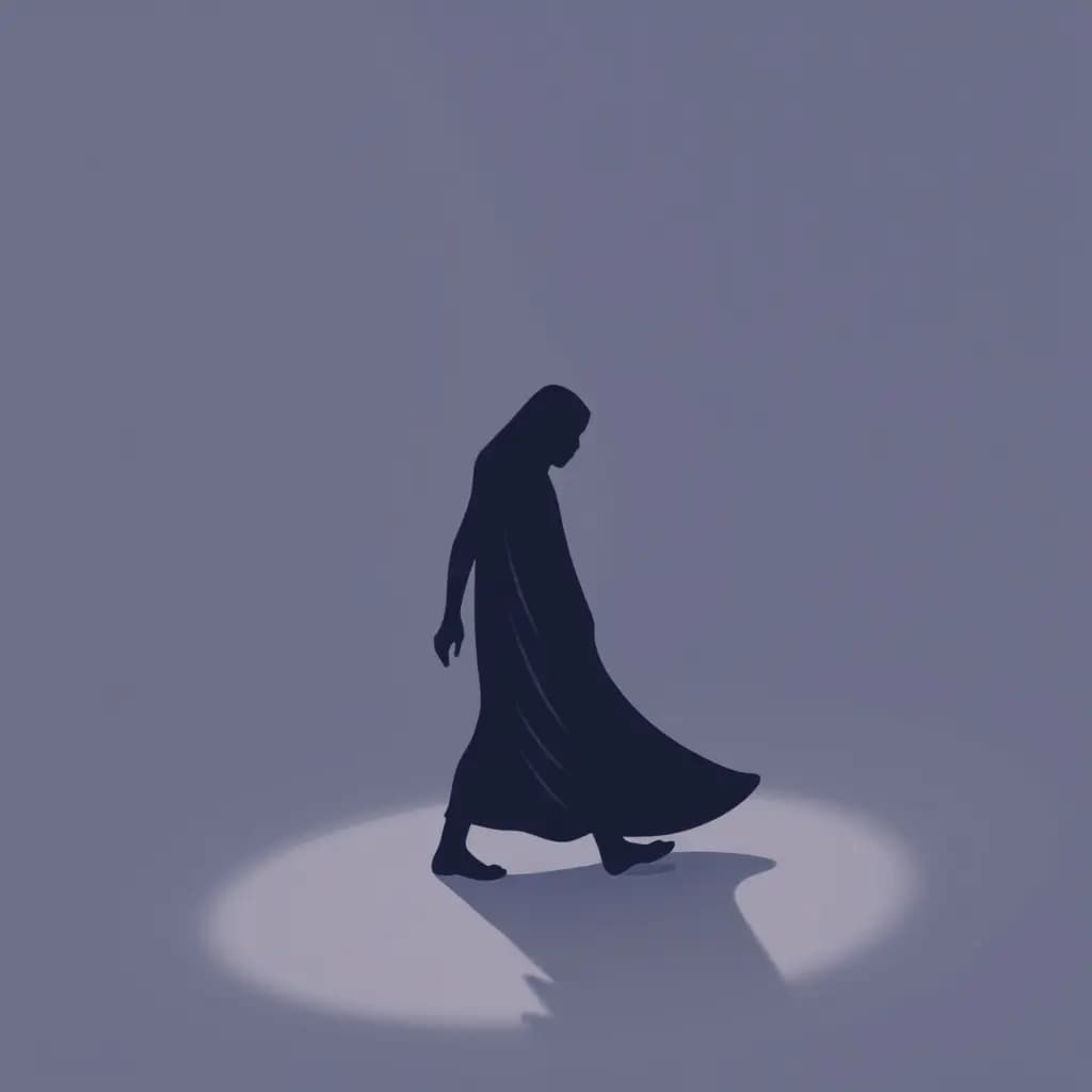 Dream illustration: Shadow person follows