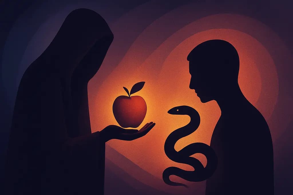 Dream illustration: Shadowy figure offering a dangerous choice